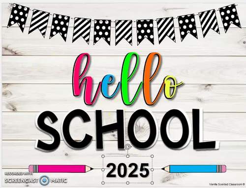Computer Desktop Background for Teachers Back to School Hello School 2024