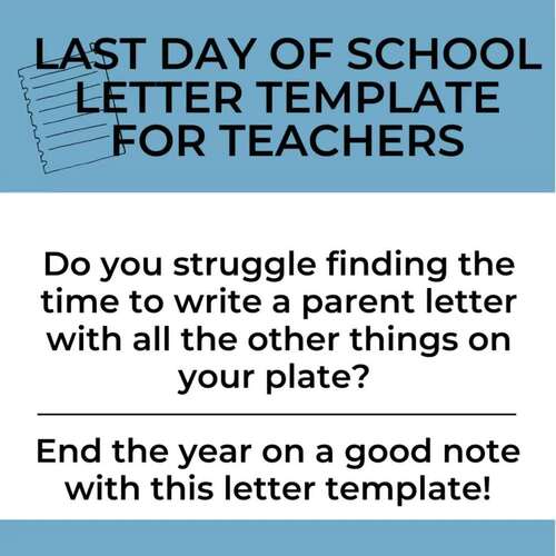 Letters to Parents From Teachers by ShipleyMade TPT