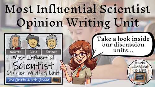 Most Influential Scientist Opinion Writing Unit | 5th–6th Grade | TPT