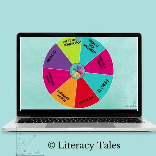 Vocabulary Game Spinner by Literacytales TPT