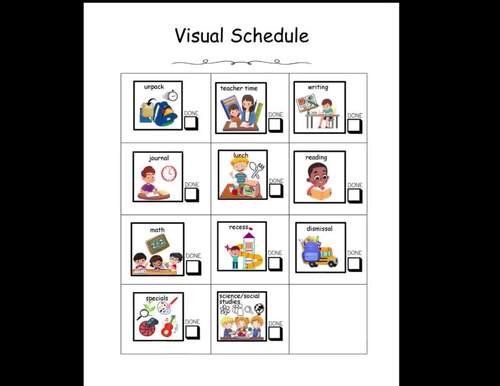 Editable Visual Schedule Checklist for Students | Special Needs ...