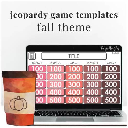 Editable Blank Jeopardy Game Template Google Slides PowerPoint Fall