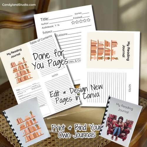 Minimalist Book Review Reading Journal Log + Canva Template by ...