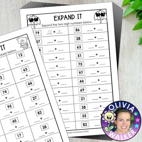 Expanded Form Standard Form Worksheets and Printables, Splitting Numbers