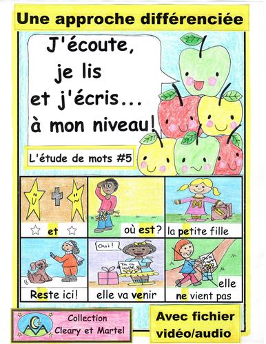 Preview of J'écoute, je lis... #5- French - Differentiation - Distance Learning - "é, è, e"