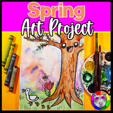 Spring Art Lesson, Season Spring Tree Art Project for Prim