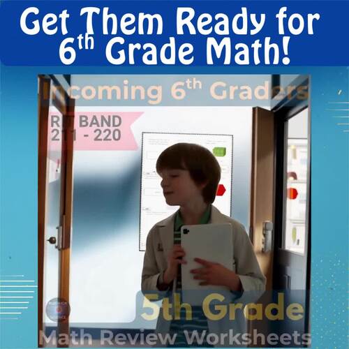 6th Grade Math Back To School Packet | 5th Grade Math Review Worksheets