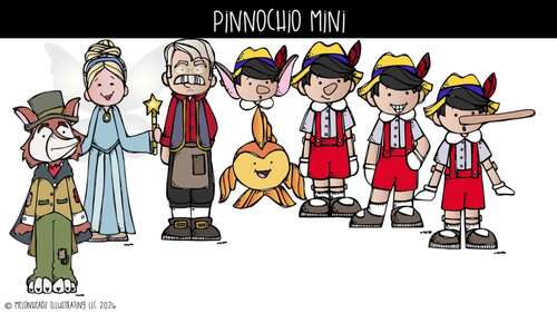 Pinocchio clip art, literature, book companion COMBO PACK by Melonheadz ...
