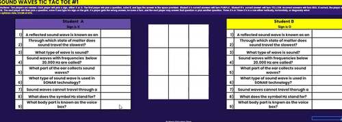 Sound Waves Tic Tac Toe Game by Abaco Education Zone | TPT