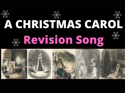 Preview of A Christmas Carol Revision Rap and activities