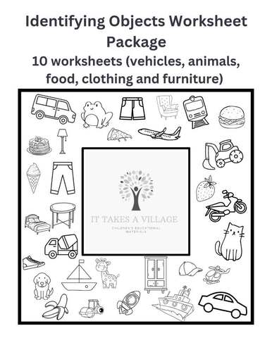 Identifying objects worksheets -multiple choice | TPT