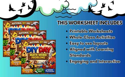 Hands-On Math for National DIY Day | Grades 3–8 | Printable & Centers