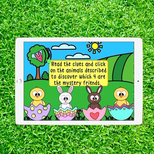 Easter animals reading comprehension Boom cards by LOL - Life of Learning