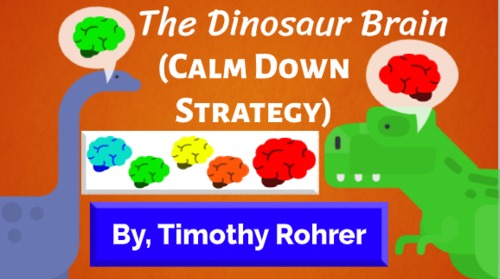 Preview of Brain Calming Self Regulation Strategy for Kids ( The Dinosaur Brain SEL tool )