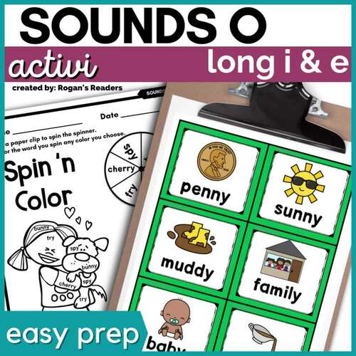 Y as a Vowel Worksheets and Phonics Activities for the Ending Sounds of Y