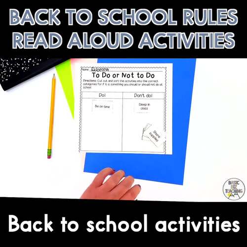 Back to School Rules Read Aloud Book Companion Activities TPT