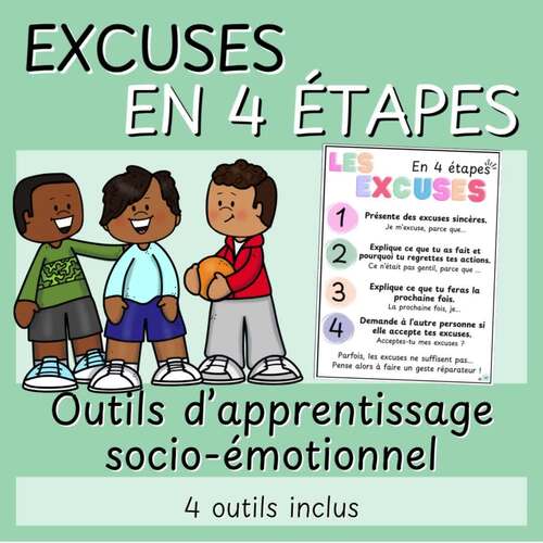 Les excuses en 4 étapes - Gestion de conflits by La jeune prof | TPT