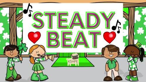 Preview of Rhythm Play Along Saint Patrick's Day Theme, Music Flash Cards, Steady Beat