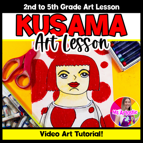 Preview of Yayoi Kusama Portrait Art Project Dot Day Art Activity Pattern Artist Art Lesson