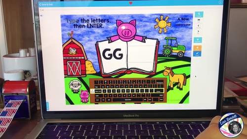 A Row Uppercase Typing Center - Internet - No Prep Boom Cards by Lisa ...