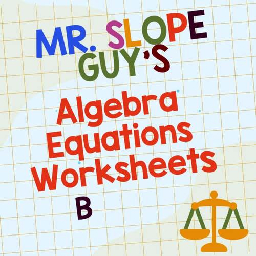 Comprehensive Algebra Worksheets Bundle for Solving Equations No Prep Activities