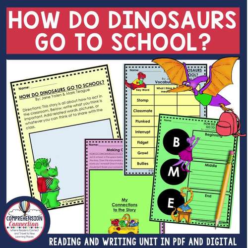 How Do Dinosaurs Go to School Activities in Digital and PDF TPT