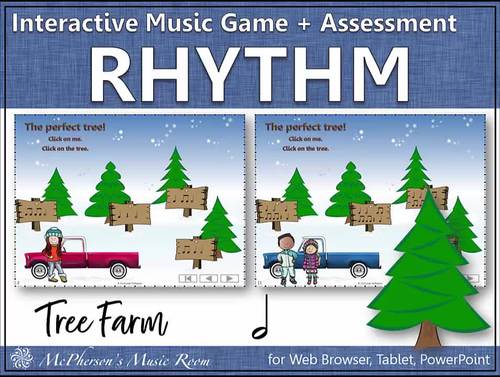 Christmas Music | Half Note Interactive Rhythm Game + Assessment {Tree ...