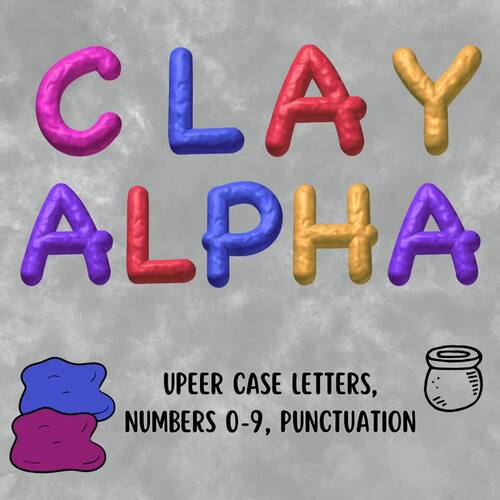 Clay Alphabet Letters Clip Art/Bulletin Board Letters&Numbers PNG,SVG