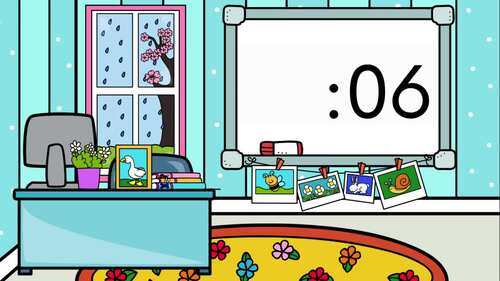 Spring Classroom Center Countdown Timers with Clean Up Digital Video Files