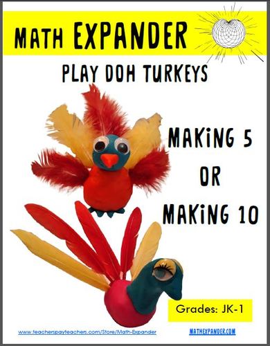 Preview of Thanksgiving Turkey Craft - Making 5 and 10