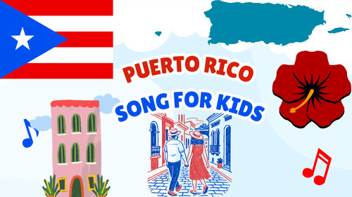 Preview of Puerto Rico Song for Kids | Country & Territory Study Video, MP3 & Lyrics PDF