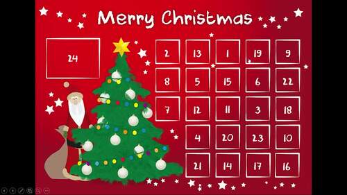 Create an interactive ADVENT CALENDAR PowerPoint Presentation