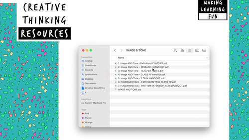 GRAPHIC Design CORE Principles IMAGE TONE | 4 Lesson Project | TPT