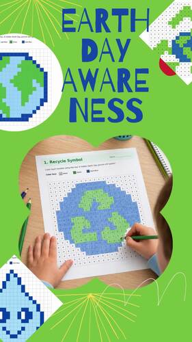 Earth Day Hidden Picture Number Coloring Pages | Color by Number Math Activity |