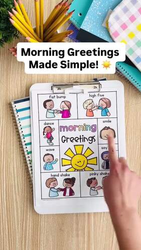 Classroom Good Morning Door Greetings Sign Choices Meeting Visuals ...