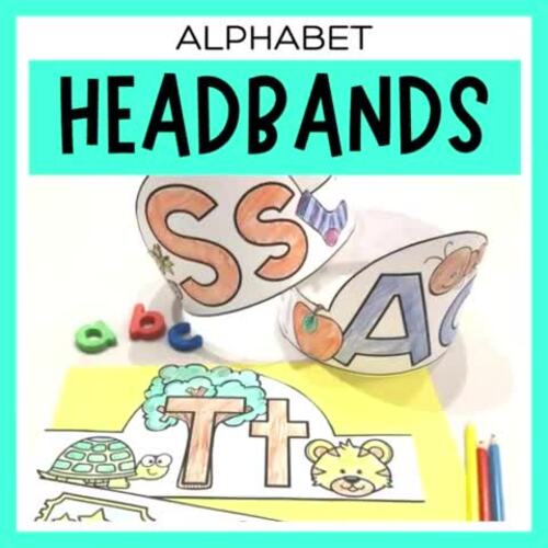 Alphabet Hats | Alphabet Crown Activity | Alphabet Headbands | TPT