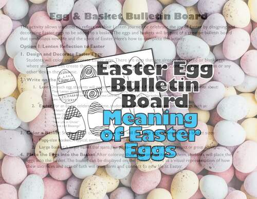 Easter Egg Bulletin Board & Writing | Meaning of Easter Eggs, Lent or ...