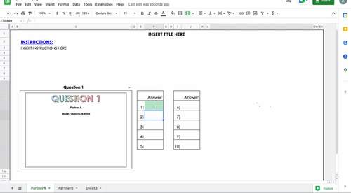 EDITABLE Pixel Art Task Cards Partner Template Pig by Amusing Algebra