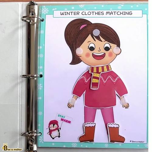 Winter busy book for january month by Bee a maker | TPT