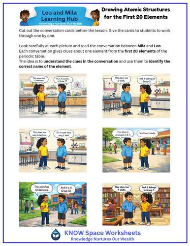 Atomic Structure Bundle First 20 Elements Worksheets Activities and Clues