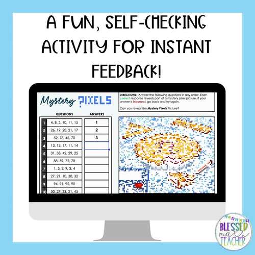 Mean Absolute Deviation Digital Activity Mystery Picture and Worksheet ...