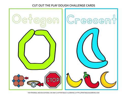 Shapes Play Dough Task Cards by Printables 4 Learning TpT