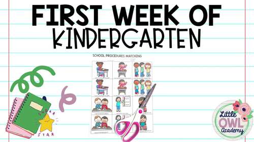 First Week of Kindergarten Activities by Little Owl Academy | TPT