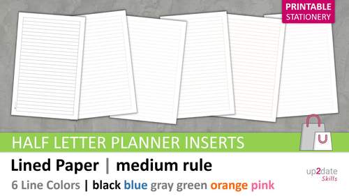 Printable Pink Wide Ruled Notebook Paper for Letter Paper