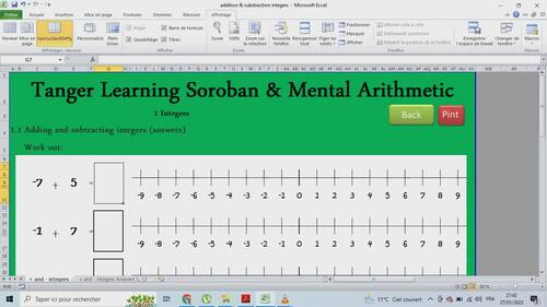 Adding and subtracting integers by TLSMA | TPT