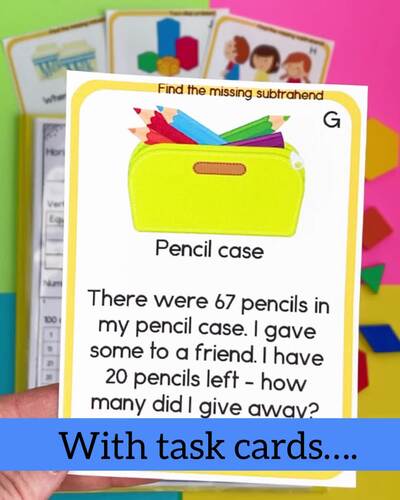 Addition and Subtraction Word Problems Within 100 Story Problems Back ...