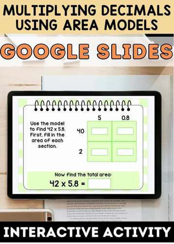 Multiplying Decimals by 2-Digit Numbers using Area Models | Google Slides