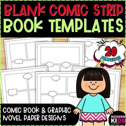 20 Blank Comic Strip Book Templates | Comic Book & Graphic Novel Paper ...