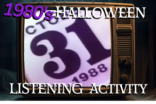 Preview of 1980's Halloween Commercial - Listening Activity for EFL / ESL Learners