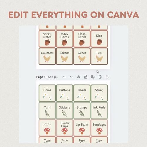 Cottagecore Classroom Decor Labels Editable Canva Template Bin Labels ...